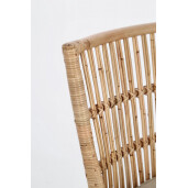 Scaun ratan natur perna bej Elvas 58x59x92 cm