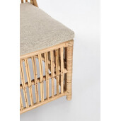 Scaun ratan natur perna bej Elvas 58x59x92 cm