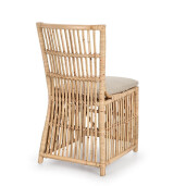 Scaun ratan natur perna bej Elvas 58x59x92 cm