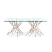 Masuta lemn sticla Sahel 110x60x40 cm