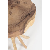 Masuta cafea blat lemn natur Solidad 35x35x50 cm