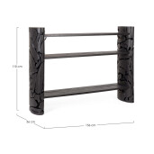Consola lemn negru Arwood 156x36x110 cm