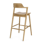 Scaun bar lemn maro Amery 52x58x107h