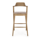 Scaun bar lemn maro Amery 52x58x107h