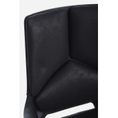 Scaun birou, ergonomic, cu tapiterie din pele ecologica neagra, Damon, 61 x 61.5 x 96 cm