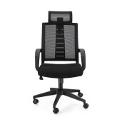 Scaun birou negru Roman 62x55.5x114.5/124.5 cm