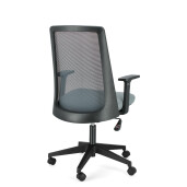 Scaun birou negru gri Wesley 62x61.5x101/111 cm