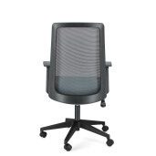 Scaun birou negru gri Wesley 62x61.5x101/111 cm