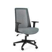 Scaun birou negru gri Wesley 62x61.5x101/111 cm