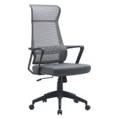 Scaun birou negru gri Hoboken 59x65x121 cm