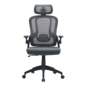 Scaun birou negru gri Riverside 62.5x65x128 cm