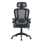 Scaun birou negru gri Riverside 62.5x65x128 cm