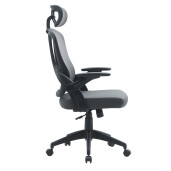 Scaun birou negru gri Riverside 62.5x65x128 cm