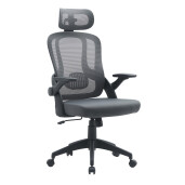 Scaun birou negru gri Riverside 62.5x65x128 cm