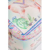 Set 2 tabureti tapiterie piele ecologica Forestis 33 cm x 28.5 cm x 36 h; 38 cm x 35 cm x 44 h