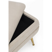 Banca tapiterie velur bej Pavlina 79.5x37.5x42 cm