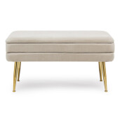 Banca tapiterie velur bej Pavlina 79.5x37.5x42 cm