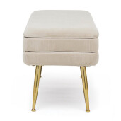 Banca tapiterie velur bej Pavlina 79.5x37.5x42 cm