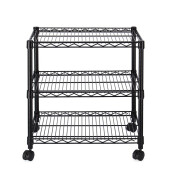 Raft 3 polite negru 60x45x70h