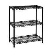 Raft 3 polite negru 75x35x92h