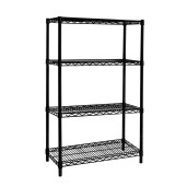 Raft 4 polite crom negru 75x35x120 cm