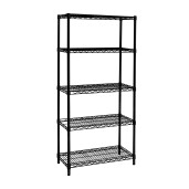 Raft 5 polite crom negru 75x35x160 cm