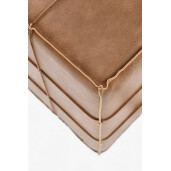 Taburet piele ecologica maro Larisa 43x43x43 cm