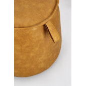 Taburet mdf piele ecologica galben mustar Rudina 52x44 cm