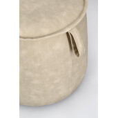Taburet mdf piele ecologica ivoire Rudina 52x44 cm