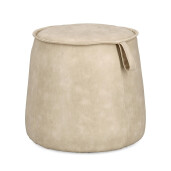 Taburet mdf piele ecologica ivoire Rudina 52x44 cm