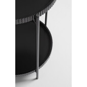 Masuta mdf otel negru Herdys Ø42x52h