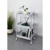 Carucior servire otel alb Leiky 41x29.5x77 cm