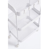 Carucior servire otel alb Leiky 41x29.5x77 cm