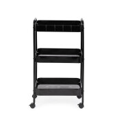 Carucior servire otel negru Leiky 41x29.5x77 cm