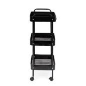 Carucior servire otel negru Leiky 41x29.5x77 cm