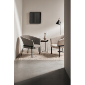 Masuta cafea otel negru Hilmar Ø47x51h