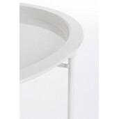 Masuta cafea otel alb Hilmar Ø47x51h