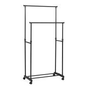 Suport haine otel negru Roald 80x42x90x160h