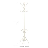 Cuier pardoseala otel alb vintage Charlotte 27x27x174