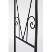 Arcada flori otel negru Alisha 110x37x210h