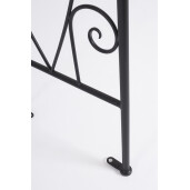 Arcada flori otel negru Alisha 110x37x210h