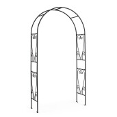 Arcada flori otel negru Alisha 110x37x210h