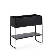 Suport flori otel negru Madelyn 45x18x44 cm