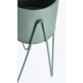 Set 3 suporturi flori otel verde Madelyn 23.5x53-57 cm, 21.5x42-46 cm,