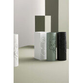 Set 2 suporturi umbrele otel alb Evans 20x20x52h; ø18x52h