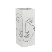 Set 2 suporturi umbrele otel alb Evans 20x20x52h; ø18x52h