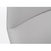 Scaun cu spatar din piele ecologica gri argintiu Thelma 44 cm x 58 cm x 104 h x 47 h