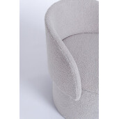 Taburet cu spatiu depozitare textil gri buclat Anthea 58x54x64h