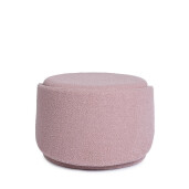 Taburet cu spatiu depozitare textil roz buclat Anthea 58x54x64h