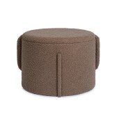 Taburet cu spatiu depozitare textil taupe buclat Anthea 58x54x64h